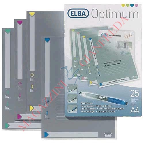 BUSTA A L "OPTIMUM" A4 CON PENNA COLORI ASSORTITI